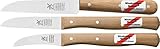3er Set Gemüsemesser, kleines Küchenmesser, Schälmesser, Windmühlenmesser Klassiker klein