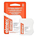 elmex Zahnseide 50 m – gewachstes Zahnband für eine gründliche Zahnreinigung – Faden mit...