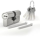 AwmnSrman Schließzylinder 35/35,Türzylinder Beidseitig Schließbar, Zylinderschloss mit 5...