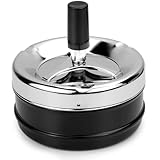 Aschenbecher Drehen 9 x 9,5 cm Aschenbecher mit Deckel Moderner Drehaschenbecher Metall...
