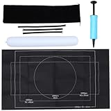 UKCOCO Schwarze Puzzlematte rutschfeste Filzmatte mit Aufblasbarem Schlauch und Befestigungsbändern...