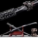 LQSMX sword 111cm Zweihändiges Schwert/scharf/Katana Schwert scharf Samuraischwert...