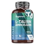 L Taurin Kapseln - 1000mg pro Tag - 180 vegane Kapseln für Sport & Fitness - Aminosäure - Pre &...