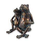 Wasserspeier Figur Froschpaar aus Kunststein - (L x B x H): ca. 200 x 150 x 220 mm -...