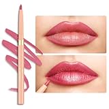 OULAC Rosa Lipliner Wasserfest, Drehbarer Langanhaltender Lippenkonturenstift mit Mattes Finish,...