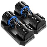 DH FitLife 3-25 kg verstellbare Hanteln für Krafttraining, Kurzhantelset mit platzsparenden...