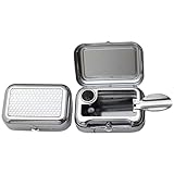 Lodoot Reise-Aschenbecher mit Deckel, Aluminium-Legierungen, versiegelter Aschenbecher, Löscher,...