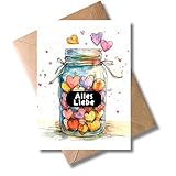 WBdesignz Geburtstagskarte mit Umschlag - Schöne Glückwunschkarte “Alles Liebe!” Geschenkkarte...