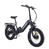 nakxus 20F213 E-Bike Klapprad Pedelec mit 20 Zoll Fat Tire, 250W 80N.m Motor 36V Li-ion Akku für...