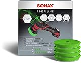 SONAX SchaumPad medium 75 (4 Stück) zum maschinellen Polieren von Lacken mit allen Maschinenarten |...