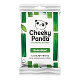 The Cheeky Panda Bambus-Reisetücher | 12 Tücher pro Packung | Praktische Feuchttücher im...