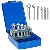 IWILCS Kegelsenker Set,Kegelsenker 6tlg Bohrer HSS, Ø 6,3-20,5mm, 90°, Kegel- und...