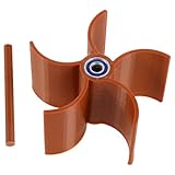 MERRYHAPY Rustikale Aquarium Wasser-Rad Dekoration aus Resin Drehbare Mini-wassermühle mit...