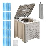 Hogvinnatil Tragbare Toilette | Töpfchen für Schlafzimmer Camping | Abfallbehälter rutschfest...