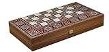 Manopoulos-Beckgammon-Set aus Holz, mit Backgammon-Stücken und Anleitung (evtl. nicht in deutscher...