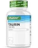 Taurin - 365 Kapseln - Hochdosiert mit 1500 mg pro Tagesportion - 99% Reinheit - ohne Zusätze -...