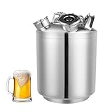 JDBDU 10L Bierreinigungsfass, Edelstahl Bier Reinigungsfass Bierreinigungsbehälter, 3 Kopf...