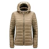 TSPRING Women Winter Cotton Jacket Lightweight Cotton Clothing Slim Fit Hooded Jacket Atmungsaktiv:...