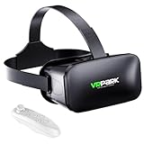 VR Brille für Handy, Virtual Reality 3D Headset, 3D VR Glasses Augenschutz Brille PC Unterhaltung...