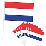 10er Niederlande Flagge Klein Niederlande Fahne 21x14cm,Oly Flagge Niederlande Handflagge...