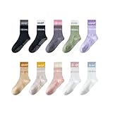 Joyxien 3 Paar – Damen einfache und zarte rutschfeste lange doppelt gerippte gestreifte...