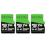 KEXIN Micro SD Karte 256GB 3 Stück Micro SD 256GB mit SD Adapter Speicherkarte Micro SD C10, U3,...