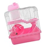 PartyKindom Hamsterkäfig Groß Doppeldeckiges Hamsterhaus mit Abnehmbarem Zubehör Doppelstöckiges...