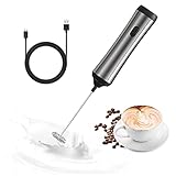 Milchaufschäumer, Milchaufschäumer Stab, Rostfreier Stahl mini Handheld Milchaufschäumer, USB -...