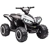 HOMCOM Elektro-Quad 12V Kinderquad mit USB-Anschluss, Kindermotorrad mit MP3-Musikplayer,...