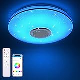 MILFECH 36W LED Deckenleuchte Dimmbar mit Bluetooth Lautsprecher, Fernbedienung und APP-Steuerung,...