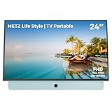METZ Blue Tragbarer Fernseher 24 Zoll (60 cm) Google TV FHD mit Akku, 12V Auto-Ladegerät,...