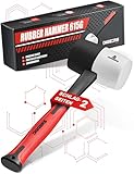 Diggers Tools Gummihammer Weiß/Schwarz 450g [ Allrounder 2-in-1 Funktion ] ⌀=55mm Doppelseitiger...