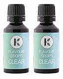 Kalorienfakten Clear Flavour Drops, 2x30ml, Flavour Zucker, ohne Kalorien, ohne Zucker, Vegan, Ohne...