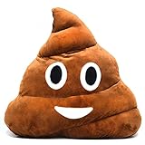 RIHUD Poop Plush Pillow Round Triangle Emotion Cushion Cute Decorative Stuffed Toy Brown Gifts for...