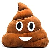 RIHUD Poop Plush Pillow Round Triangle Emotion Cushion Cute Decorative Stuffed Toy Brown Gifts for...