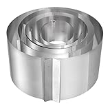 Frcctre 5 Stück Edelstahl-Kuchenringe, 15,2 bis 30,5 cm, verstellbare Mousse-Kuchenring-Backformen...