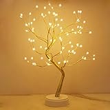 Kinamy LED Lichterbaum, Bonsai Baum Licht Warmweiß Verstellbare Äste, 108 LED Baum Lampe Dekobaum...