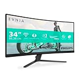 Philips 34M2C3500L 34 Zoll UW-QHD-Monitor, Curved, 180 Hz, schnelles VA-Panel, 0.5 ms MPRT, Adaptive...