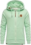 REPUBLIX Damen Sweatjacke Hoodie Sweatshirt Pullover Zipper Jacke RD-023 Mint L