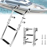 3 Stufen Badeleiter Leitern, Badeleiter Boot Poolleiter 304 Edelstahl Leiter Schwimmbad...