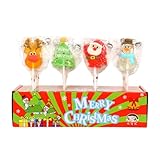 JGFWAT Weihnachts Lutscher - 12 Stück Box - Niedliche Motive: Schneemann, Weihnachtsbaum,...