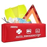 SUNGENIX KFZ Kombitasche (3 in 1) Inkl Warndreieck kfz, Verbandskasten Set & Warnwesten Auto DIN...