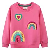 CM-Kid Mädchen Sweatshirts Langarm Pullover Kinder Baumwolle Shirts Warm Tops 6 7 Jahre Pailletten...