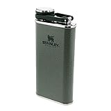 Stanley Classic Wide Mouth Flask 236 ml / 8OZ Hammertone Green mit Never-Lose Kappe - Edelstahl...