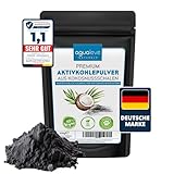 AGUALEVE Premium Aktivkohle Pulver 200g aus Kokosnussschalen | für Beauty, Spa & Detox, u. a....