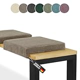 Lycce Bankauflage Klemmkissen 1 Leiste Cordstoff extra Polsterung Taupe, Banktiefe ab 35 cm