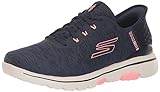 Skechers Damen Go Walk 5 Relaxed Fit Slip-in Golfschuh, Marineblau/Pink, 41 EU