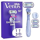 Gillette Venus Extra Smooth Swirl Damenrasierer, 3 Ersatzklingen, Schwenkbares Handstück und...