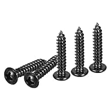 DTGN #8x3/4' Phillips Linsenkopf Selbstbohrende Schraube - 100Stück - Schwarz Oxid 304 Edelstahl...