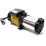 Wiltec Mehrstufige Kreiselpumpe 6600l/h 900W Förderhöhe 55m, Ansaughöhe 9m, 2850U/min,...